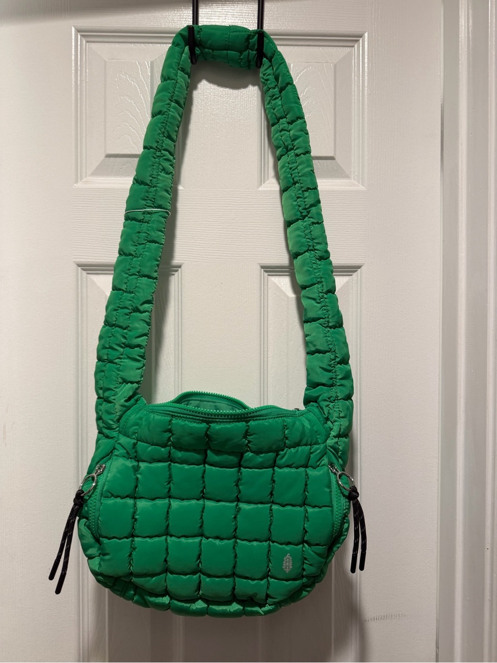 Free People Green Quilted Puffer Crossbody Bag NWOT
